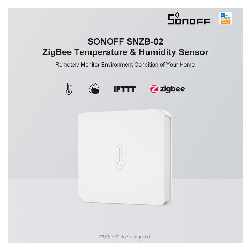 Test nouveau capteur de température et humidité Sonoff SNZB-02P